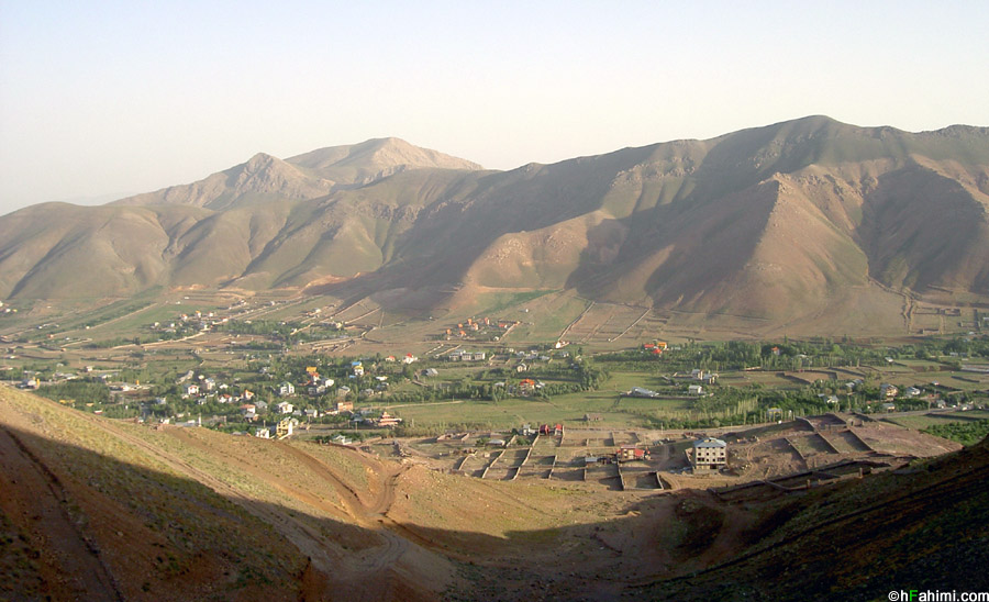 Mosha village, view from Haraz Road